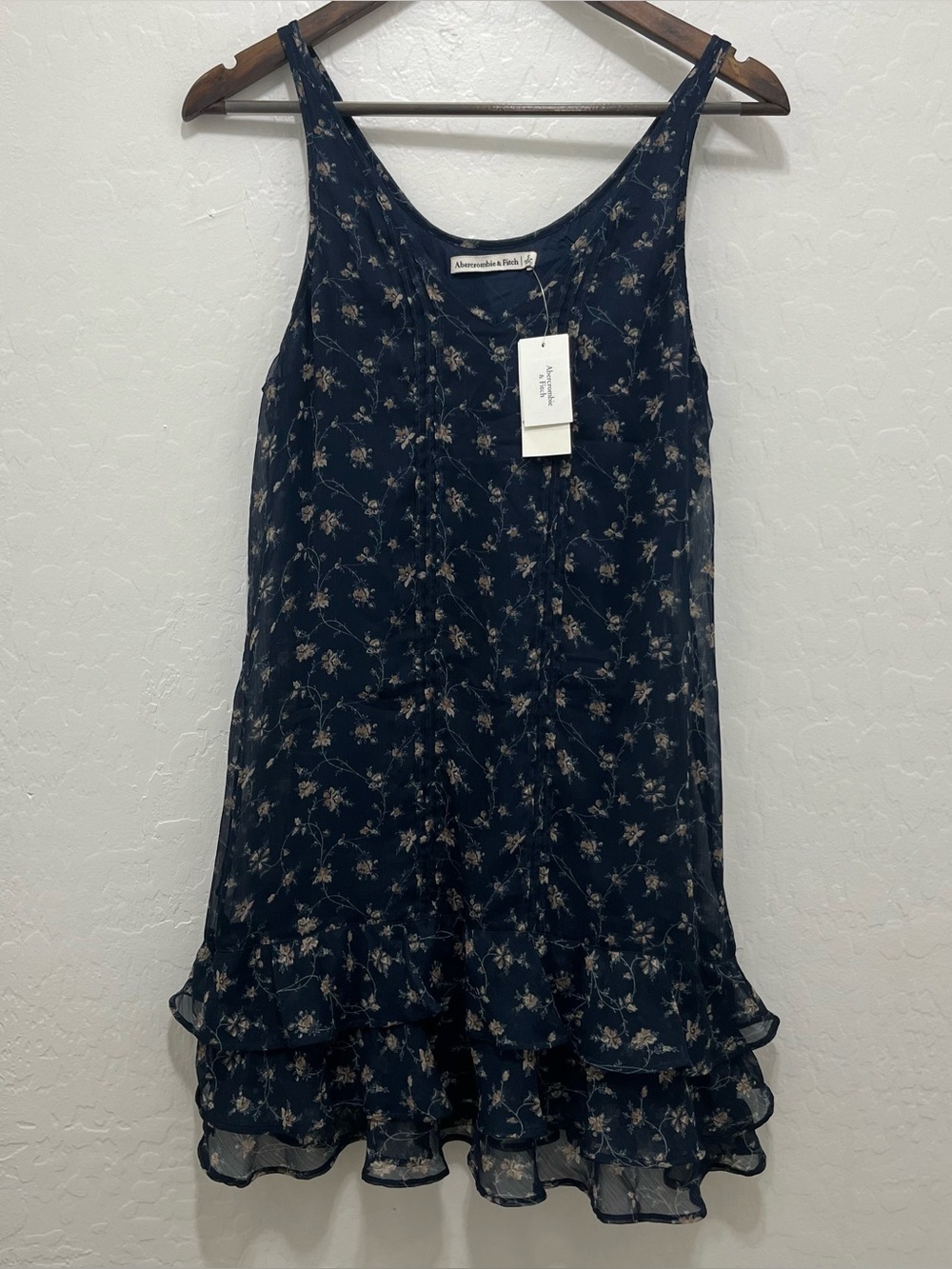 Abercrombie & Fitch Ditsy Floral Mini Dress Tiered Ruffle Coquette Fairycore